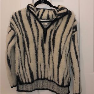 Anthropology fuzzy quarter zip